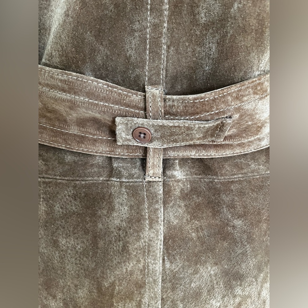 Zara Brown Suede Belted Coat - Picture 8 of 16
